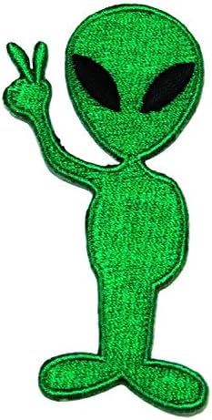 Hho ירוק טלאי קריקטורה ירוק טלאים רקומים DIY, אפליקציה חמודה תפור ברזל על טלאי מלאכה לילדים לשקיות ג'ינס בגדים
