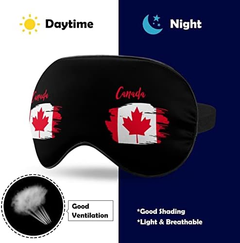 קנדה דגל מסיכת עיניים רכה אפקטיבית הצללה מסכת שינה נוחות כיסוי עיניים עם רצועה מתכווננת אלסטית